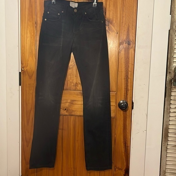 Current/Elliott Denim - Current/Elliott The Slim Straight Black Denim Jeans Size 29 NWT